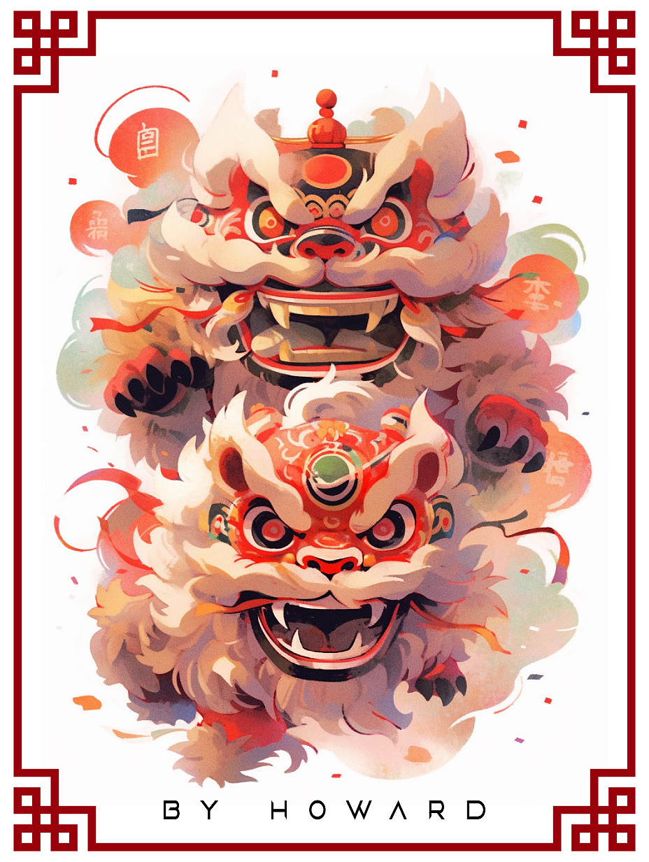 手绘醒狮（图ZMzU2NTg2NTQ0） - AI作品 - 站酷设计师七月雪月情原创素材 - 站酷ZCOOL
