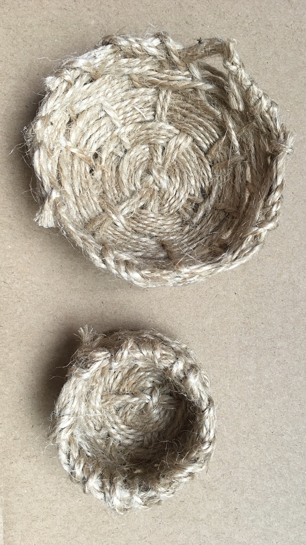 麻绳编织小篮子