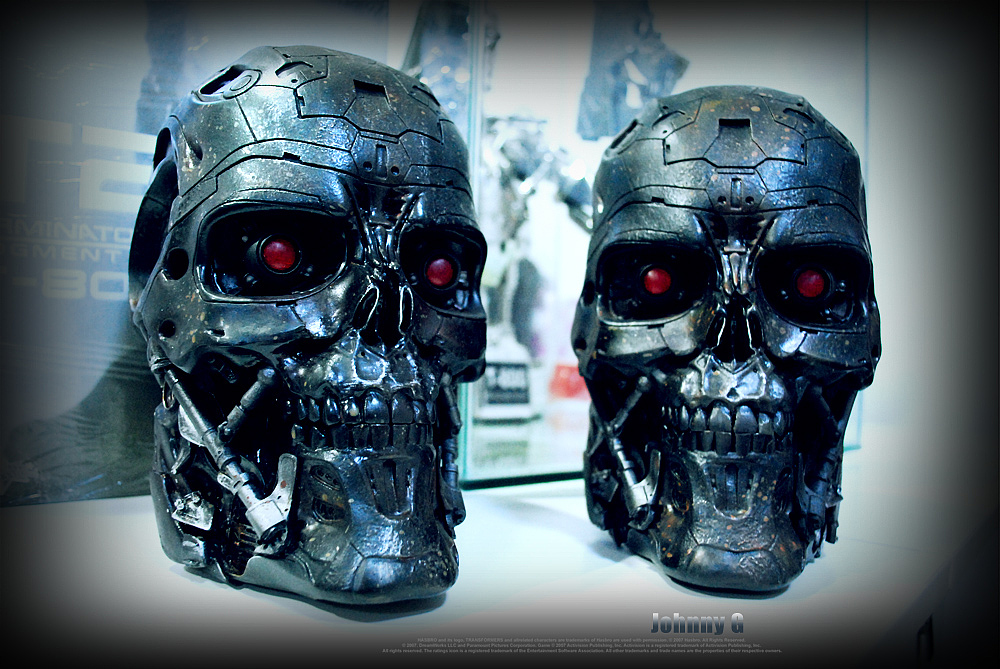 杀戮机器,终结者t600机械头骨1:1实物展示~我的新收藏!