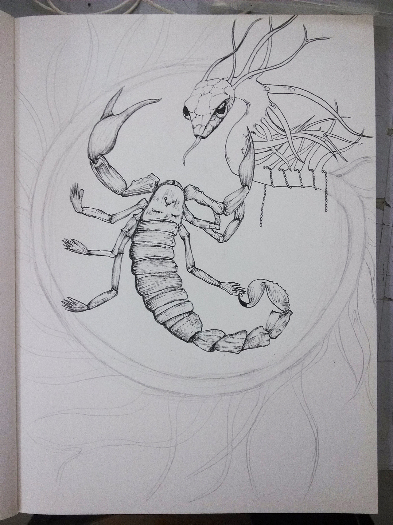 蛇蝎大战(葫芦娃吓跑了)