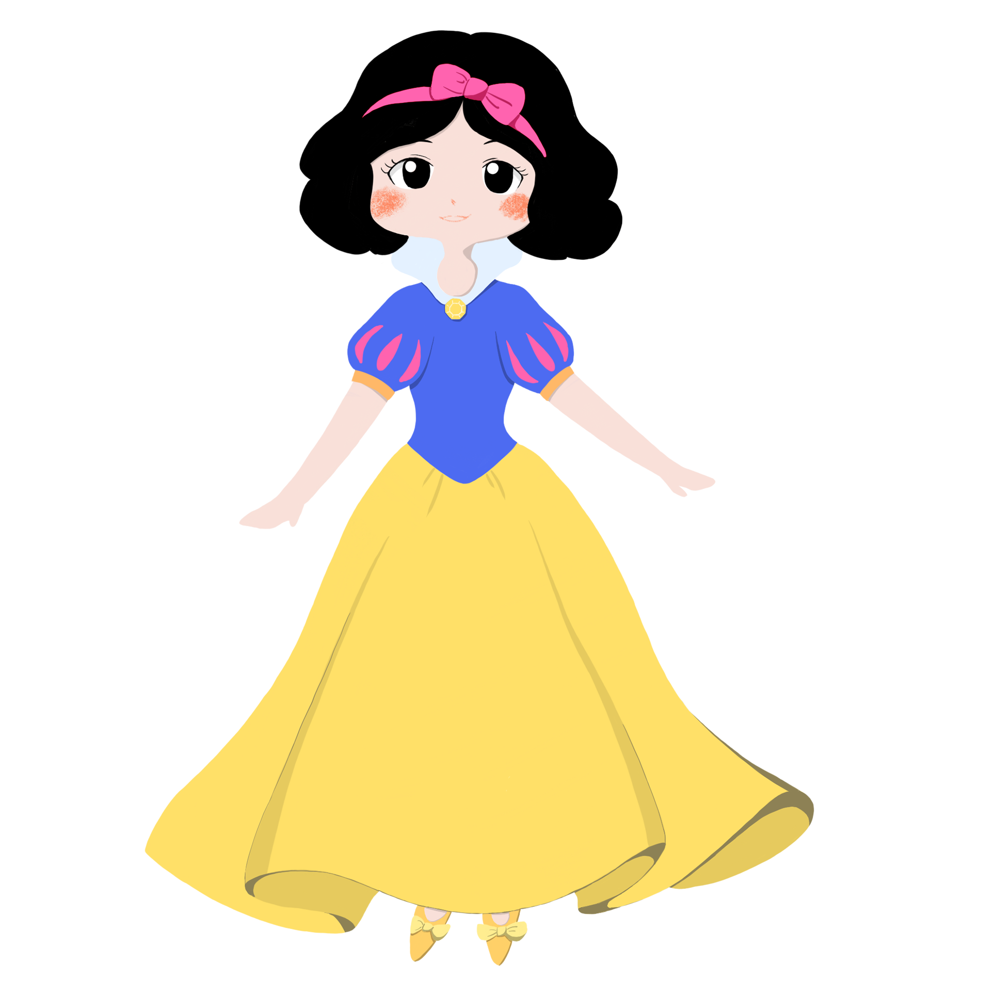 儿童简笔画教程｜学画可爱的小公主，给它涂上喜欢的颜色吧！_哔哩哔哩_bilibili