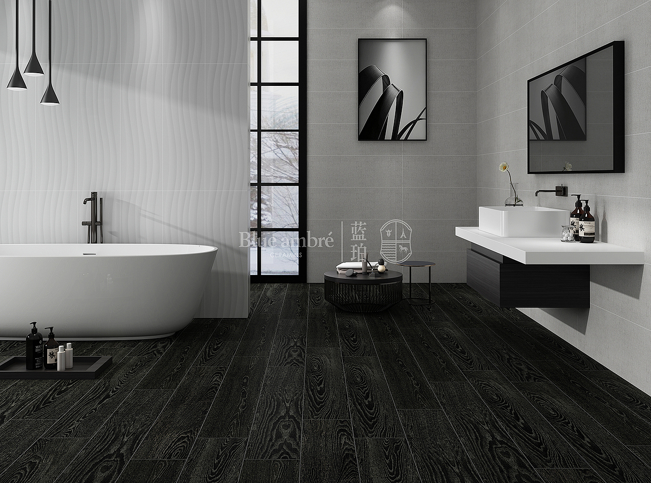 蓝珀瓷砖卫生间空间搭配方案（图ZMTYxNzM4NDI4） - 家装设计 - 站酷设计师言兮之原创素材 - 站酷ZCOOL