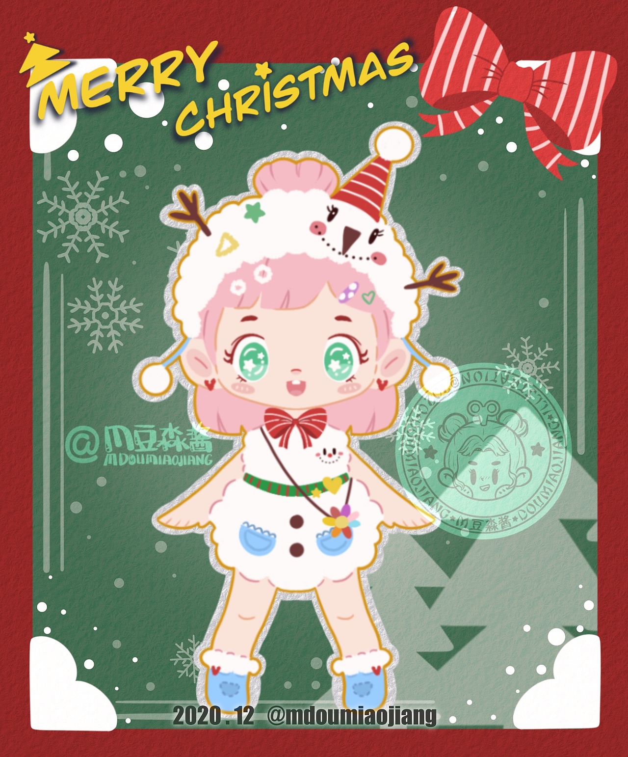 原创圣诞个人ID卡通（图ZMjM2ODg4ODc2） - 创作习作 - 站酷设计师M豆淼酱原创素材 - 站酷ZCOOL