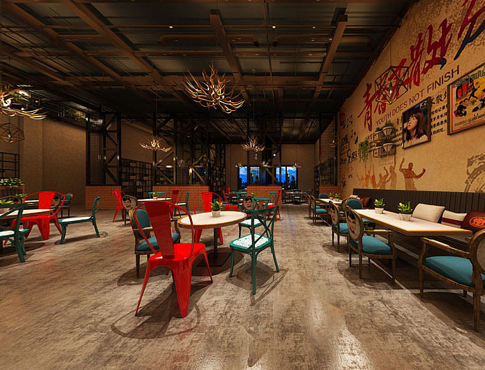 致青春火锅店-成都工业风火锅店设计|成都火锅店装修（图ZMTYxMjczOTY4） - 家装设计 - 站酷设计师A成都火锅店_设计原创素材 - 站酷ZCOOL