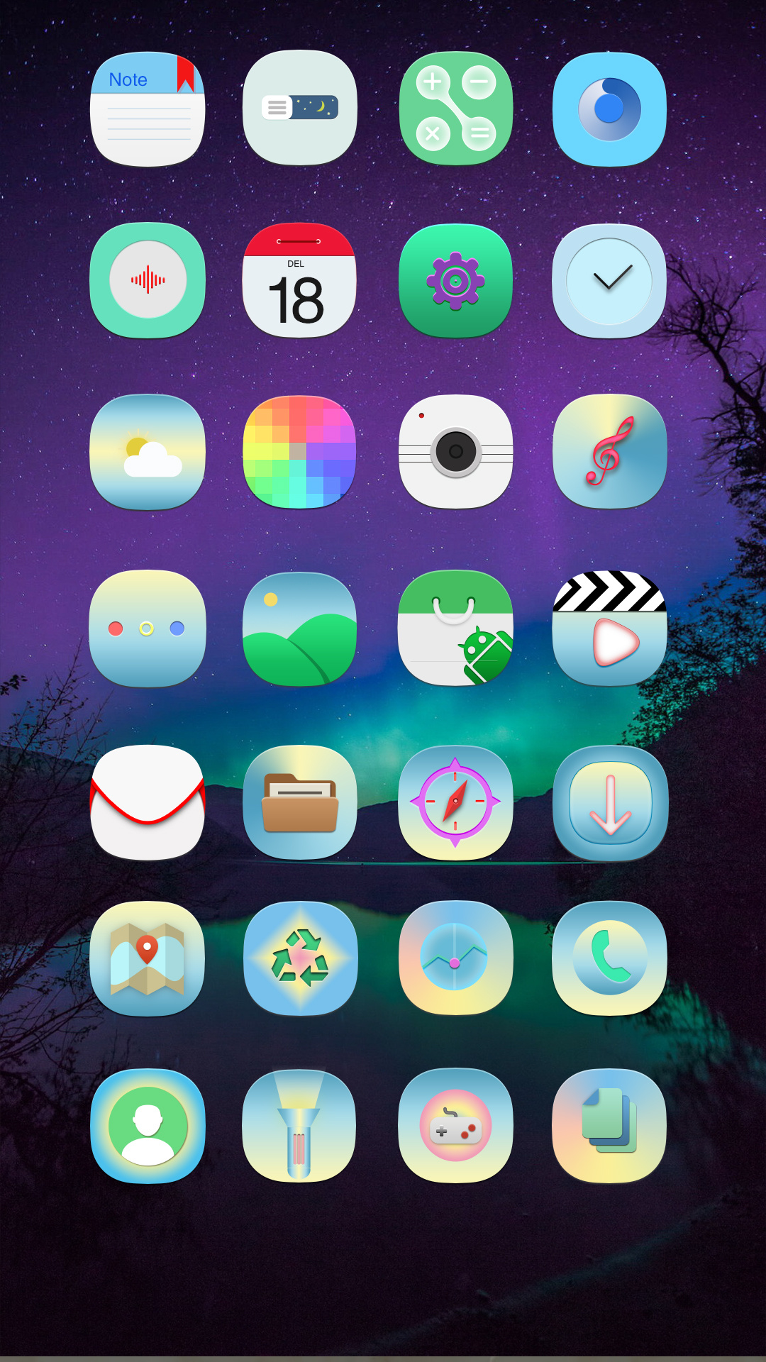 星语主题手机图标创作