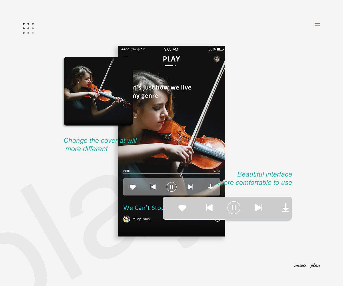 MI music（图ZMTY2MTcwNTgw） - APP界面 - 站酷设计师安封原创素材 - 站酷ZCOOL