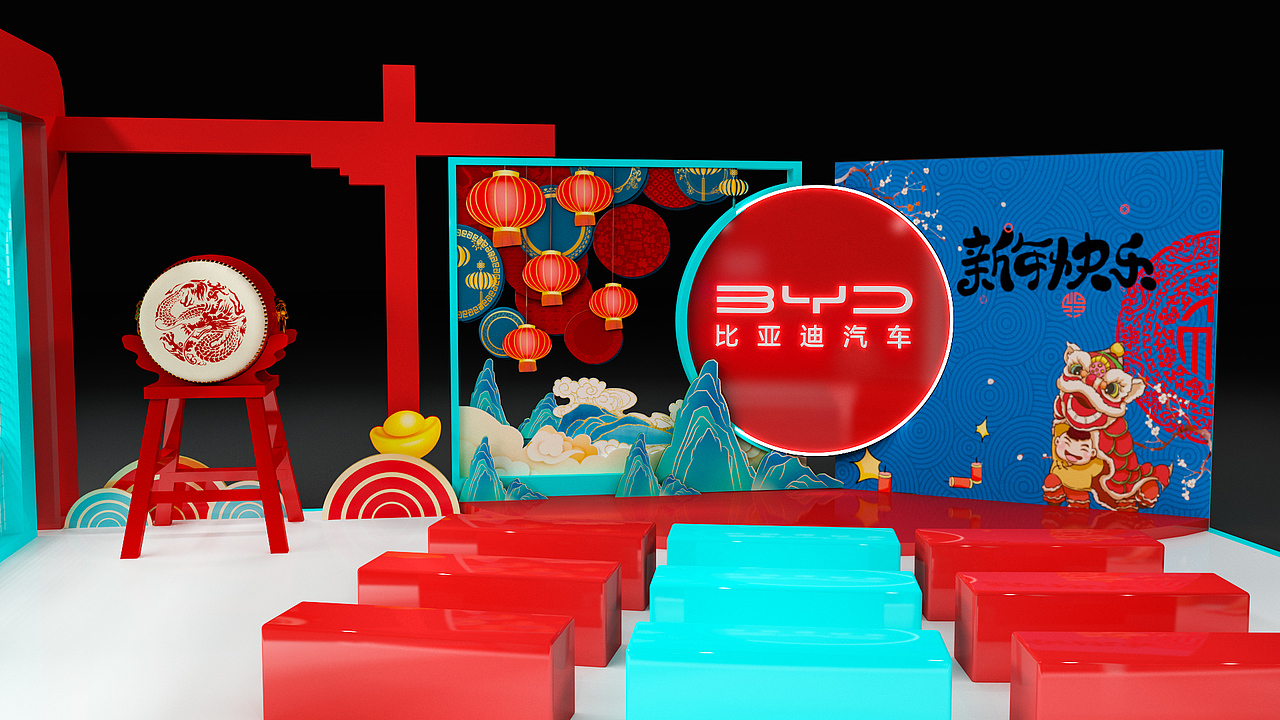 汽车-新春游园会（图ZMjgyMjAxMTEy） - 场景 - 站酷设计师TANGYONGYU原创素材 - 站酷ZCOOL