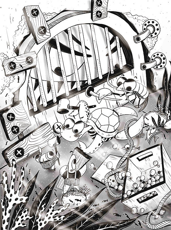 深海工厂黑白绘本（图ZMTU0NjQ1OTgw） - 绘本 - 站酷设计师烧麦先生原创素材 - 站酷ZCOOL