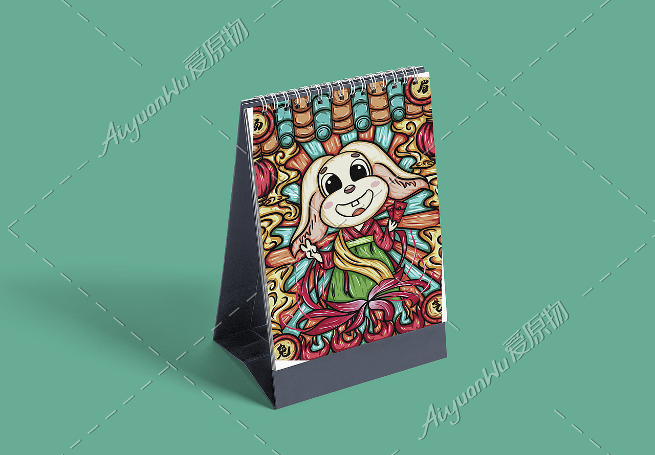 春節(jié)國(guó)潮五行兔子之火兔子（圖ZMzIwMzE5NTg4） - 新銳潮流插畫(huà) - 站酷設(shè)計(jì)師小雨星點(diǎn)點(diǎn)原創(chuàng)素材 - 站酷ZCOOL