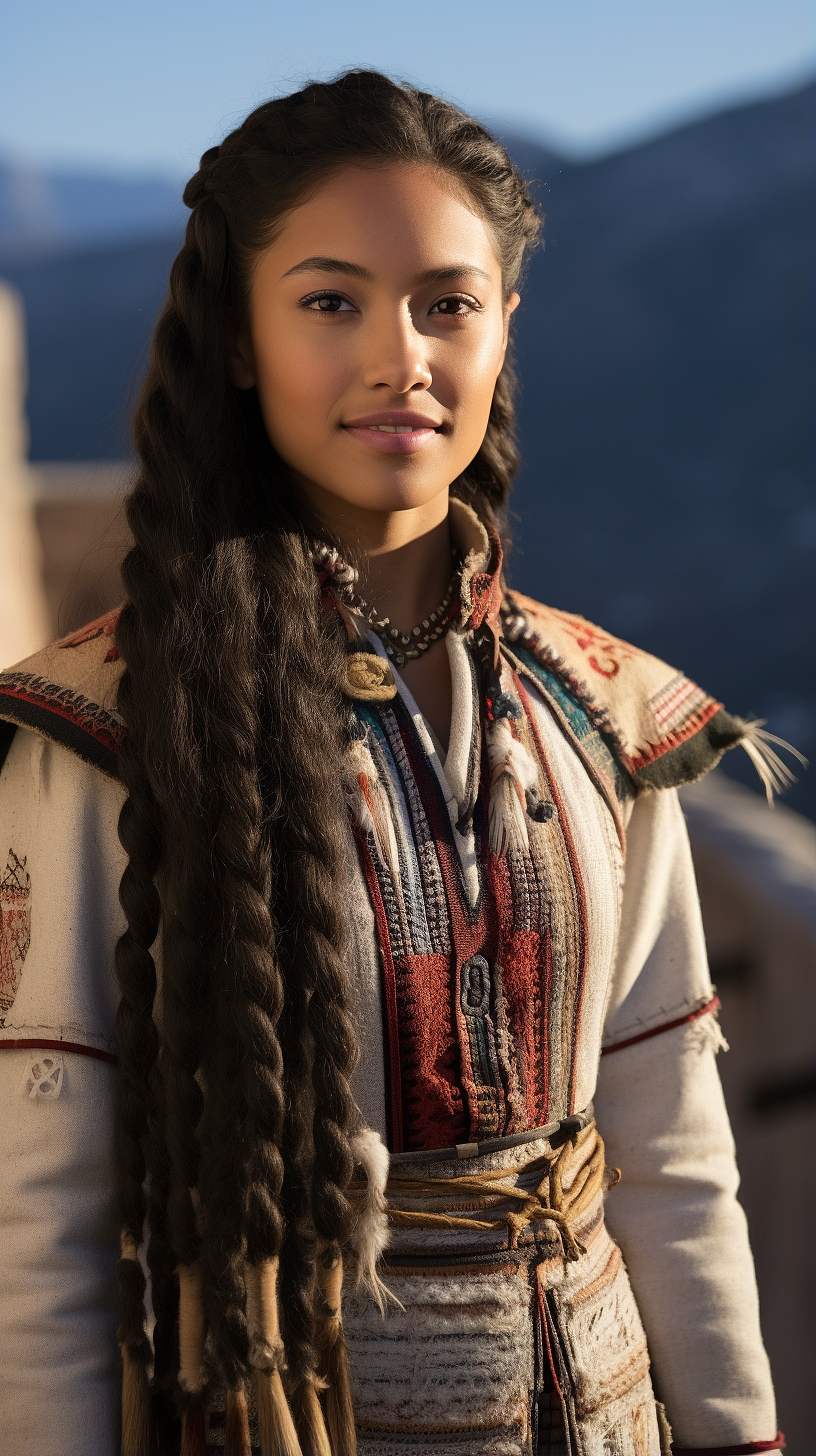 印第安姑娘在长城