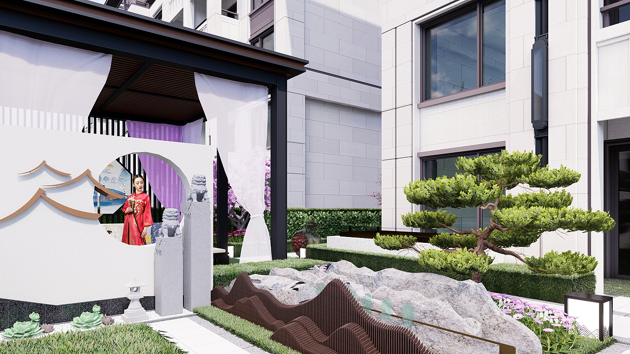 翡翠正荣府别墅庭院景观设计（图ZMzU3NTE5Mzcy） - 景观设计 - 站酷设计师HCDesign原创素材 - 站酷ZCOOL