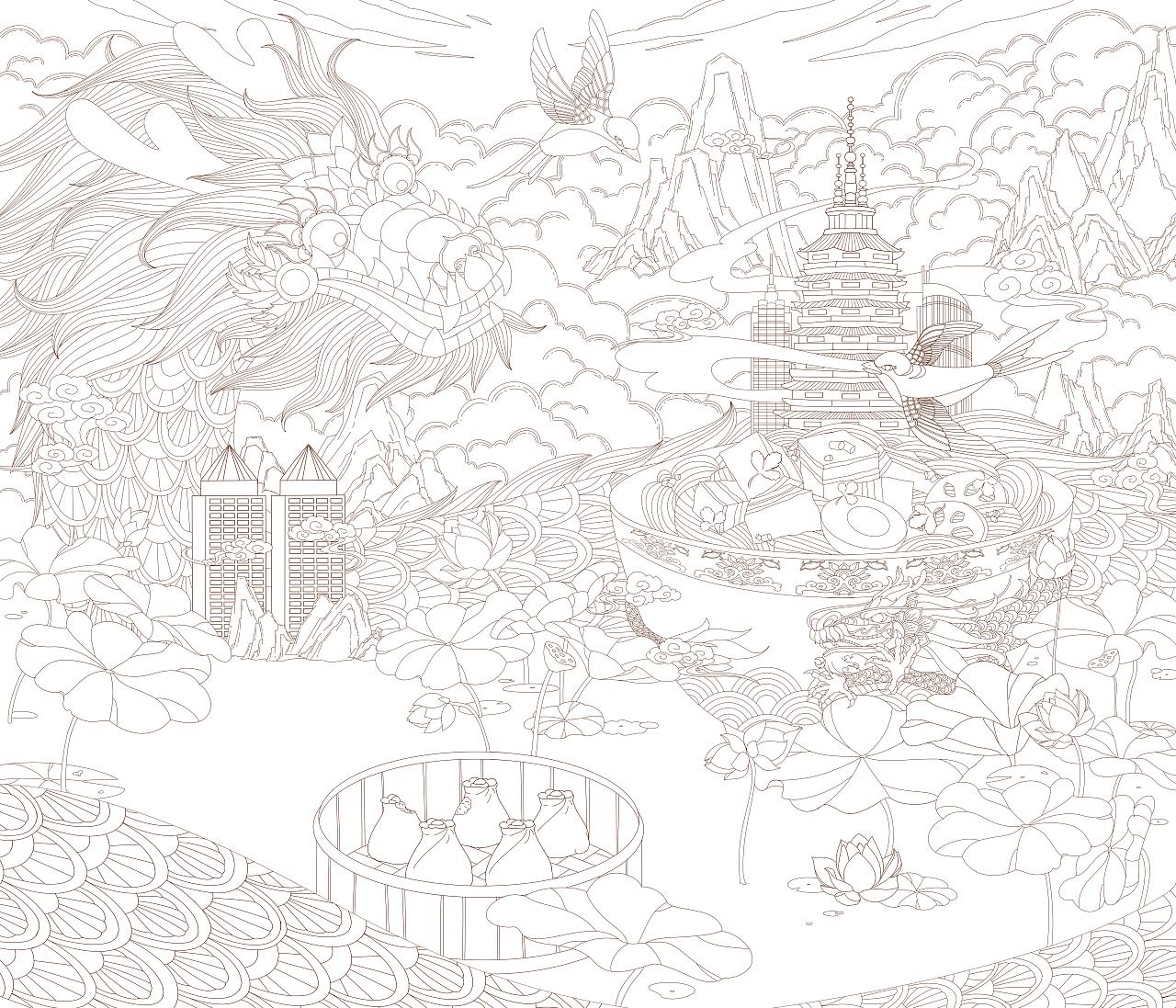 国风插画（图ZMzAwOTA2NjMy） - 商业插画 - 站酷设计师安康Ankang原创素材 - 站酷ZCOOL