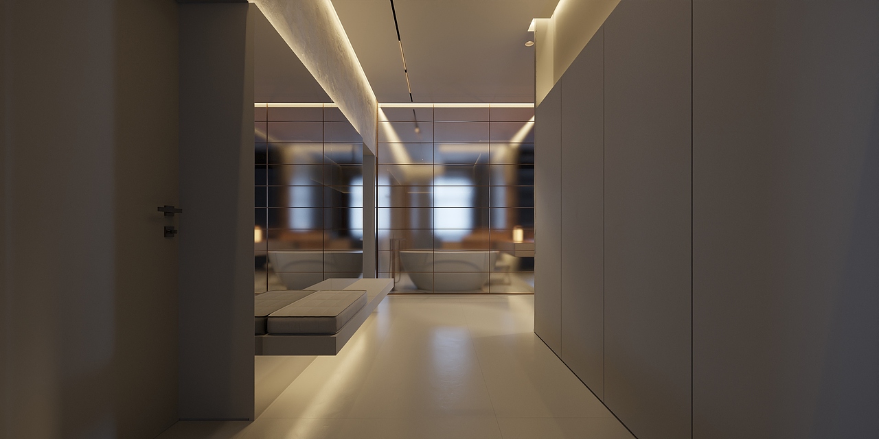 極簡的平層公寓