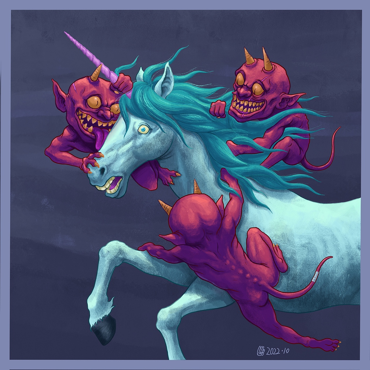 独角兽大战地底红皮人