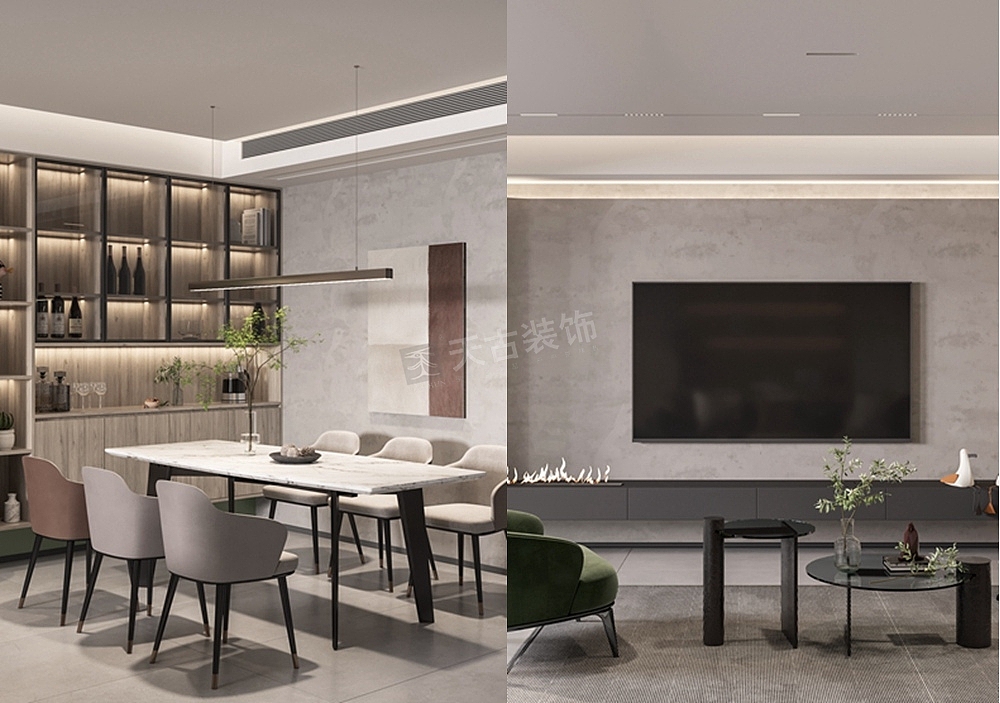融创碧桂园望江府装修,混搭自然风格设计效果图