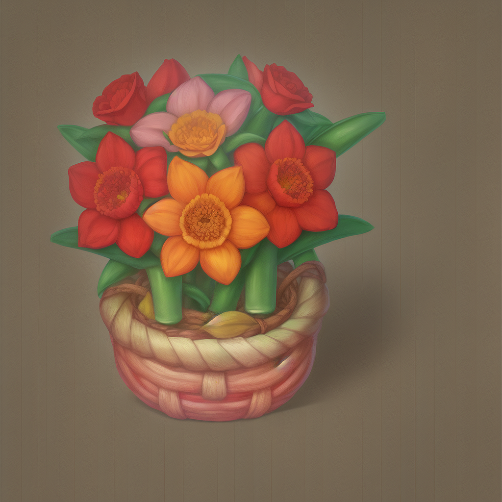 AI-卡通-花花草草