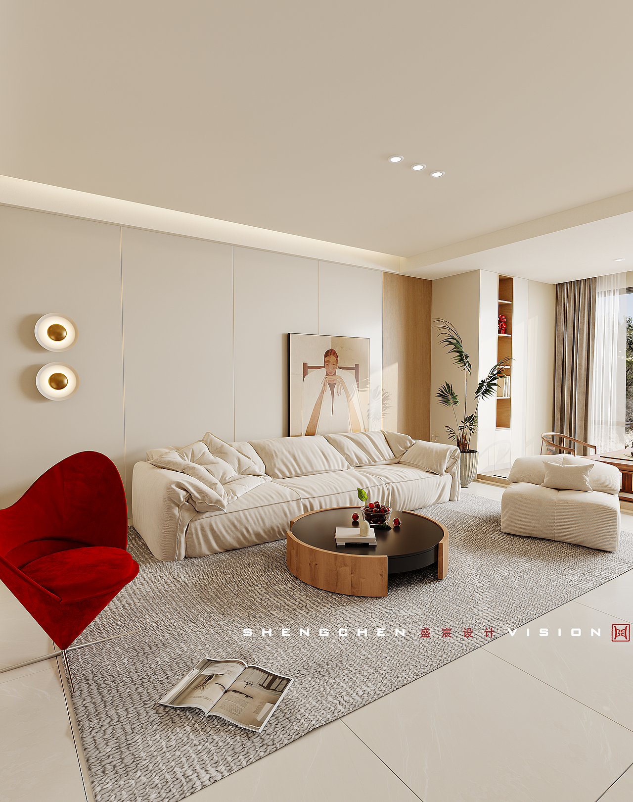 「奶油+勃艮第红」