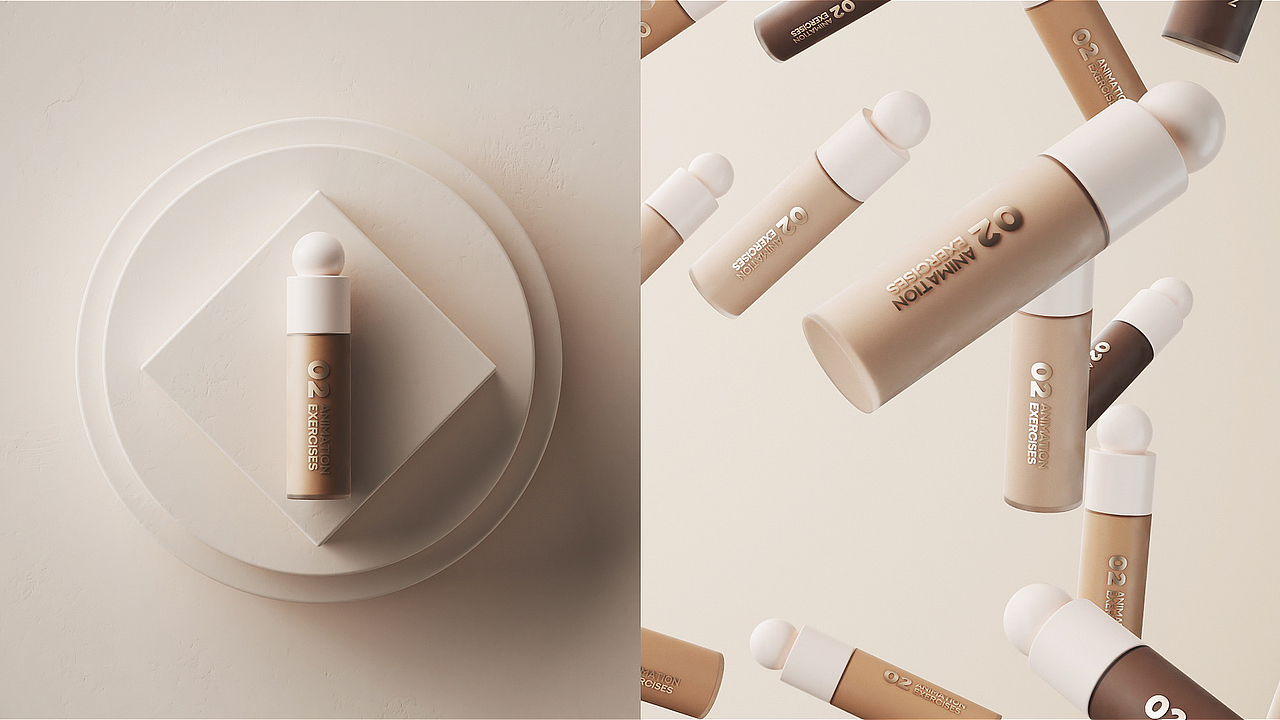 粉底液动画练习（图ZMzAxNDc1MTE2） - 动画/影视 - 站酷设计师倔强工具人原创素材 - 站酷ZCOOL