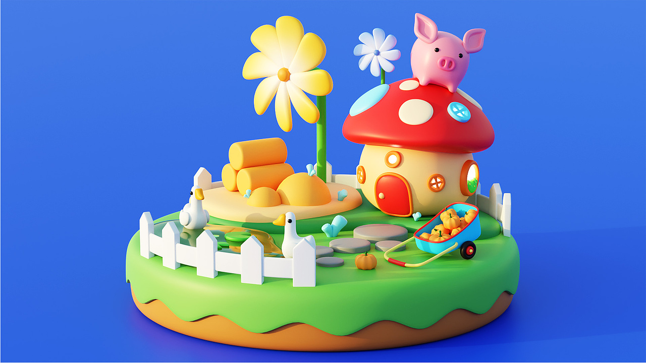 Blender春日创作打卡挑战11（图ZMzM2NjIxOTc2） - 场景 - 站酷设计师下午不吃茶原创素材 - 站酷ZCOOL