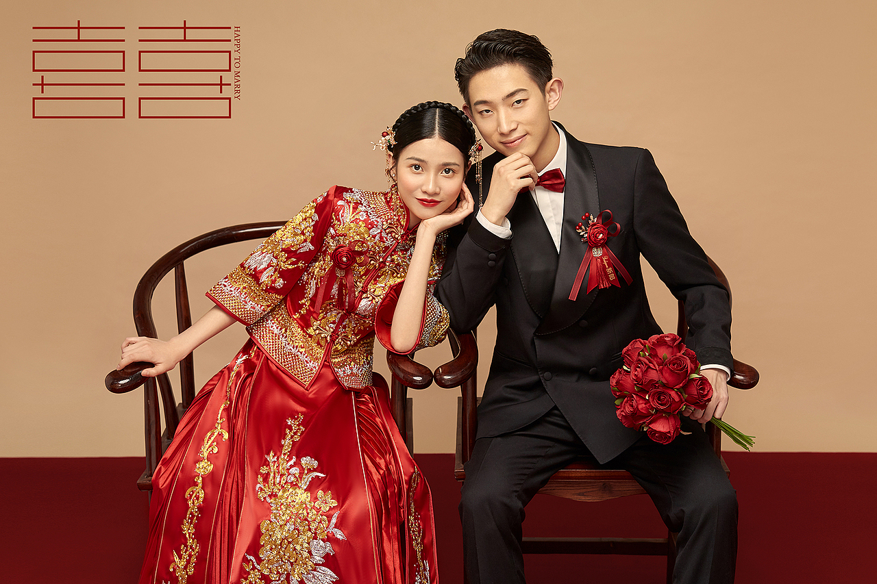 我的婚纱照之中式系列，自己喜欢家人夸赞~（图ZMzE1OTQzNjMy） - 婚礼摄影 - 站酷设计师遇见YUJIAN原创素材 - 站酷ZCOOL