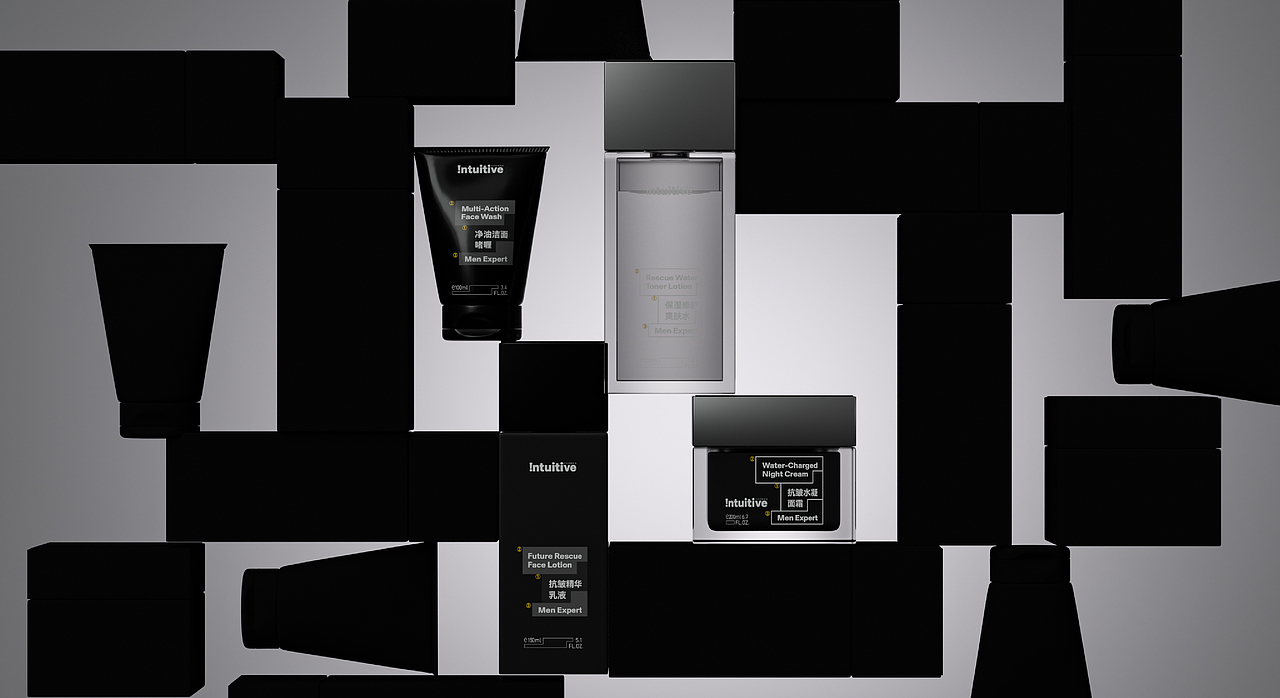 Intuitive男士护肤品牌设计（图ZMzA5MjQ4NTMy） - 品牌 - 站酷设计师刺猬丨OneTwoOne原创素材 - 站酷ZCOOL