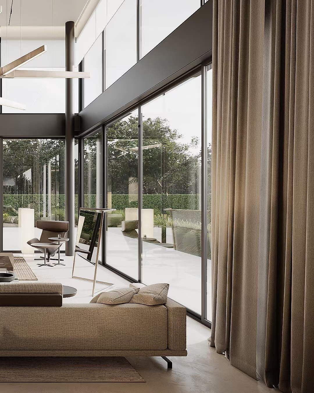 2000㎡独栋别墅|豪宅当然要把景观搬入室内啊