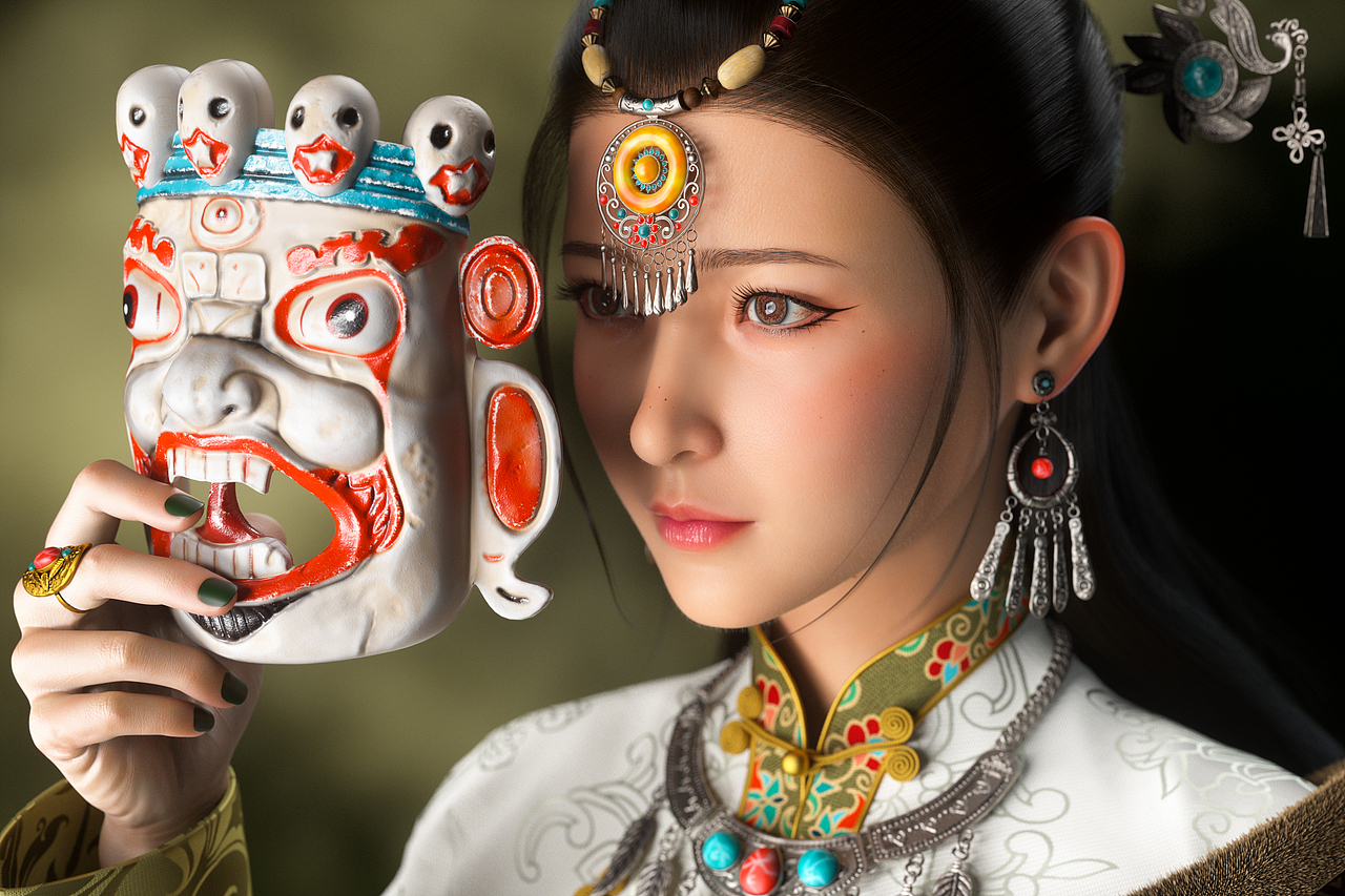 羌姆面具（图ZMzIzNDQ1NzA4） - 人物/生物 - 站酷设计师武丞相原创素材 - 站酷ZCOOL