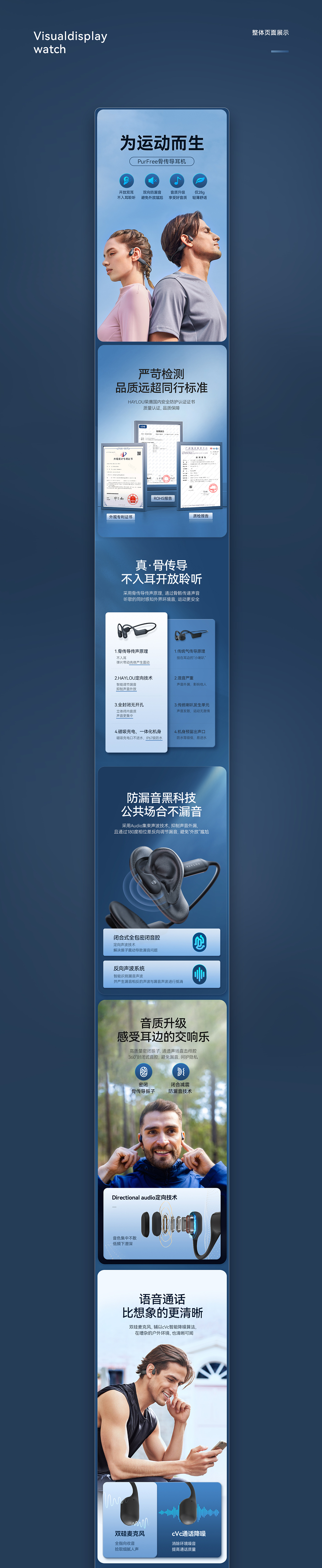 2022年无线耳机/骨传导/麦克风详情页