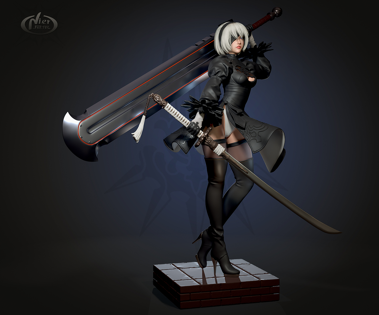 YoRHa No.2B（图ZMzI2MDU3NjI4） - 人物/生物 - 站酷设计师Jeffrey85原创素材 - 站酷ZCOOL