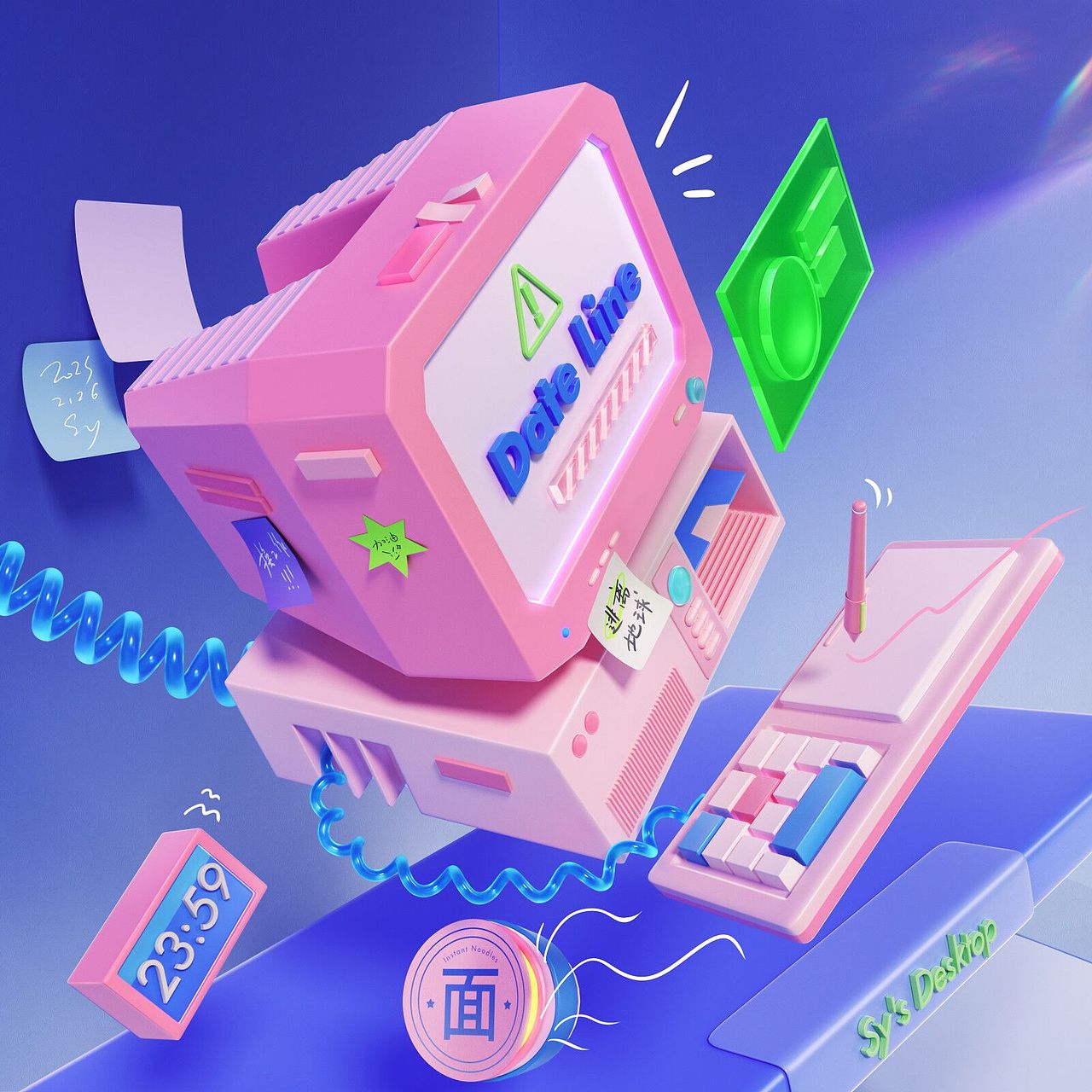 C4D零基础第七期学员作品——NiaoNiao的C4D课堂（上)（图ZMzM4NjMyODQw） - 场景 - 站酷设计师我就是NiaoNiao原创素材 - 站酷ZCOOL