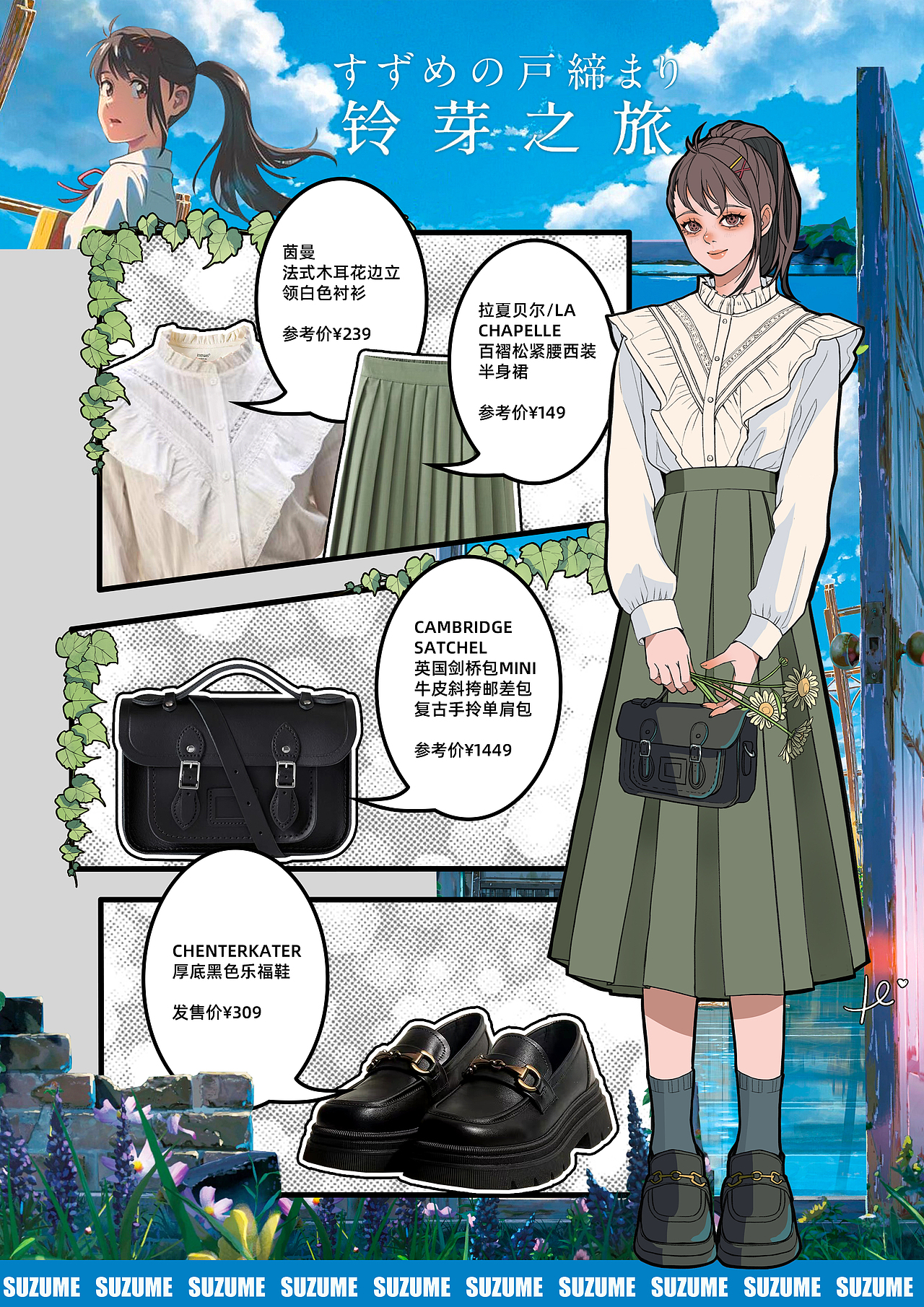 跟着动漫学穿搭【一些散装的】（图ZMzQ3OTAwMTY0） - 新锐潮流插画 - 站酷设计师宗九亿原创素材 - 站酷ZCOOL