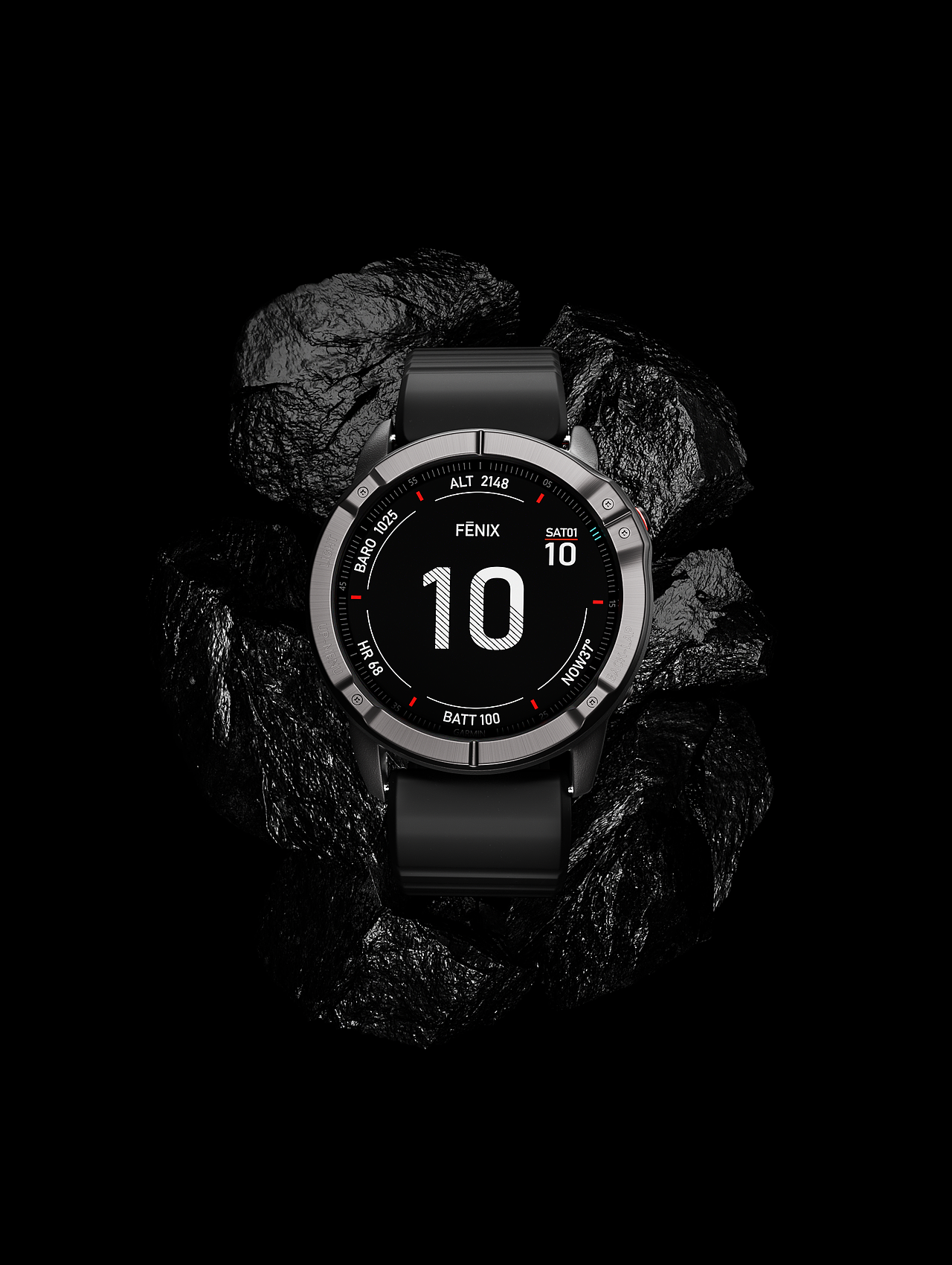 佳明Fenix 6XPro 运动手表建模渲染