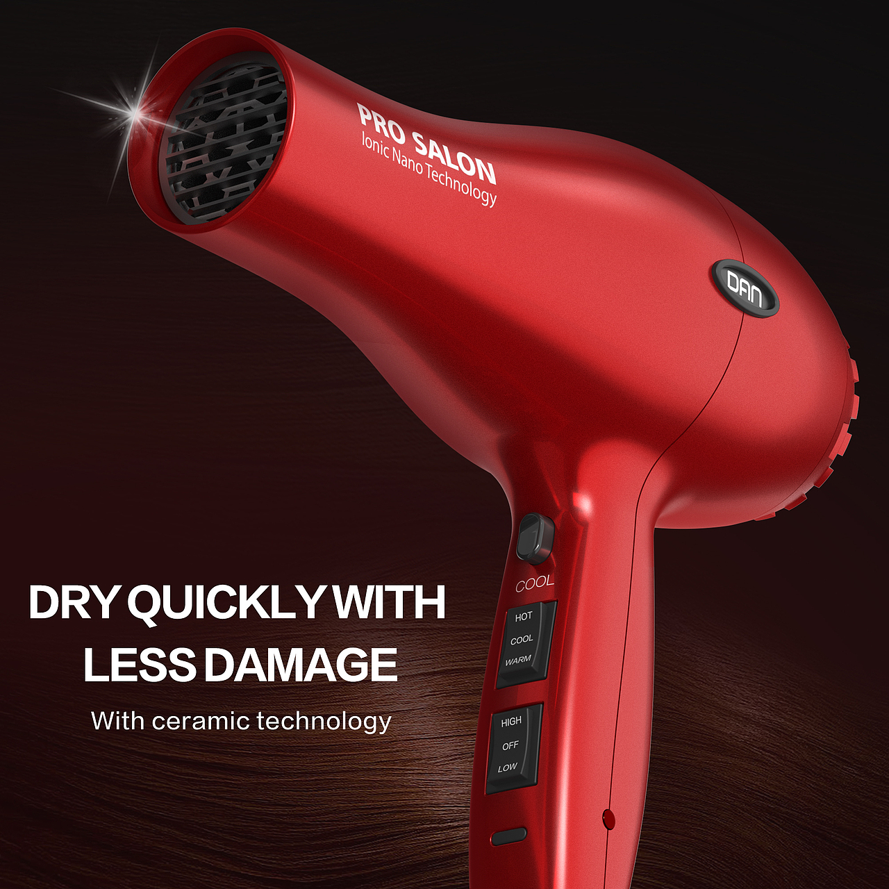 亚马逊主副图A+页面设计 红色吹风机 风筒