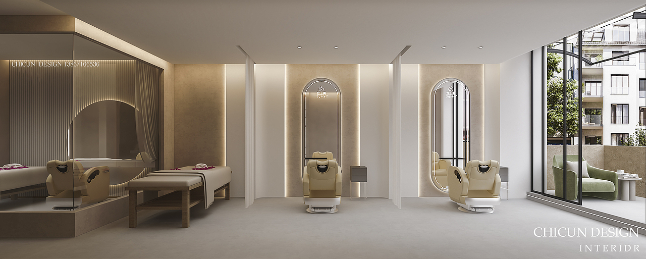 【尺寸设计】/ 丝滑柔顺——美容院、养发馆 空间设计