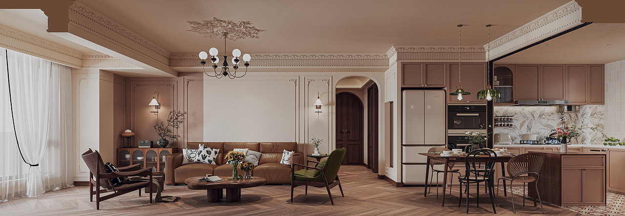 焦糖色法式中古