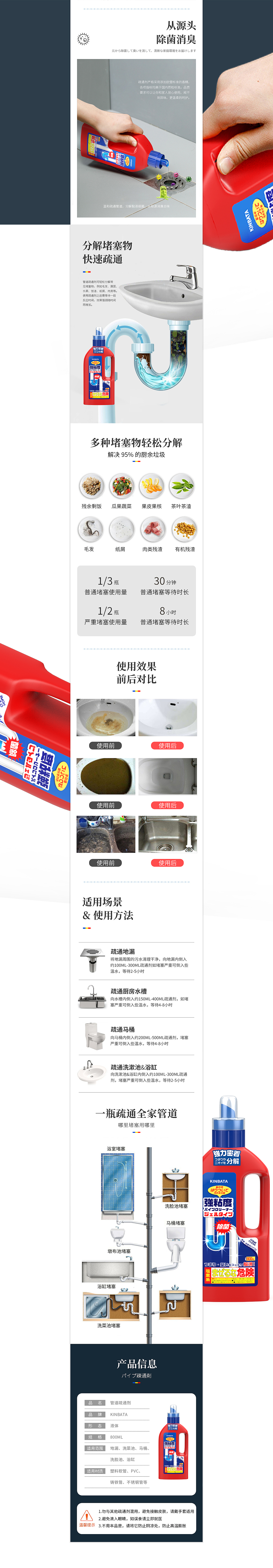 家清 | 管道疏通剂详情（图ZMjk5OTc0NjU2） - 电商 - 站酷设计师王子浪Tt原创素材 - 站酷ZCOOL
