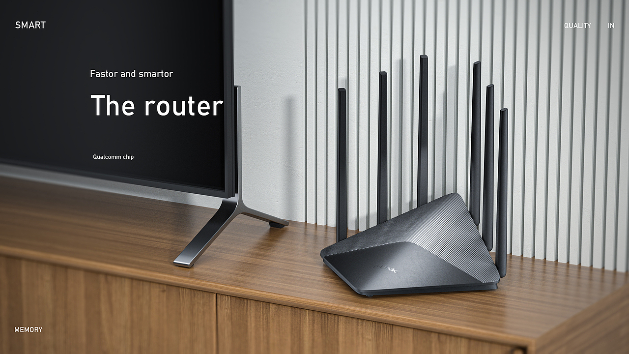 【产品渲染】无线路由器