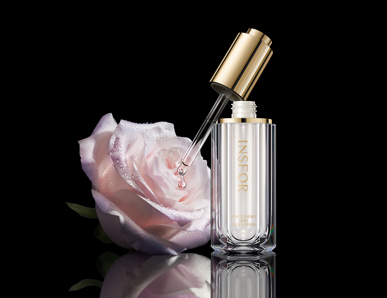 修图案例分享 | 化妆品 | 伊思芙玫瑰精华露（图ZMzQzMjc0MTI0） - 产品摄影 - 站酷设计师默屿25原创素材 - 站酷ZCOOL