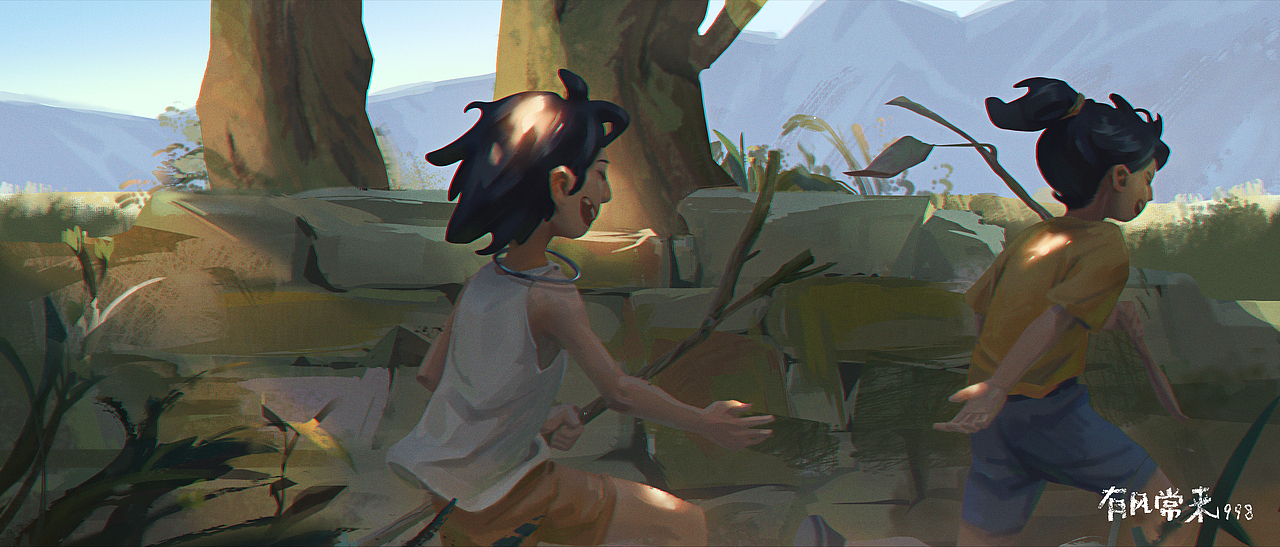 追逐｜原创插画习作（图ZMzQwNjg5Njg4） - 创作习作 - 站酷设计师辛加风风风原创素材 - 站酷ZCOOL