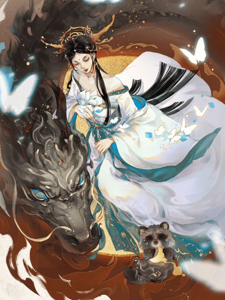 #WOW「指月录」二十八星宿氐土貉（图ZMzE0Mzk5ODg0） - 商业插画 - 站酷设计师四野吃鱼原创素材 - 站酷ZCOOL
