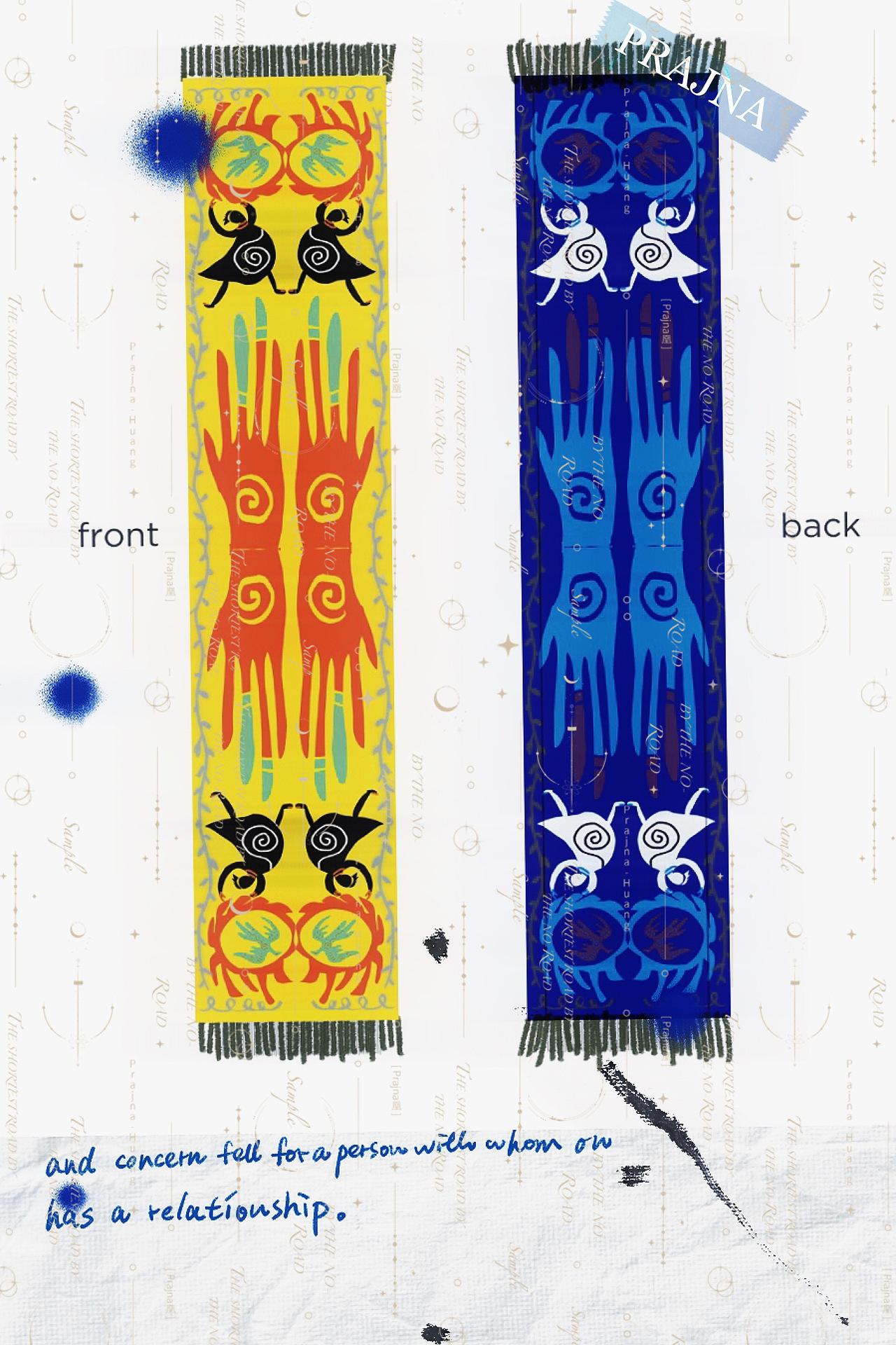 为某澳洲围巾品牌绘制的四组不同主题插画