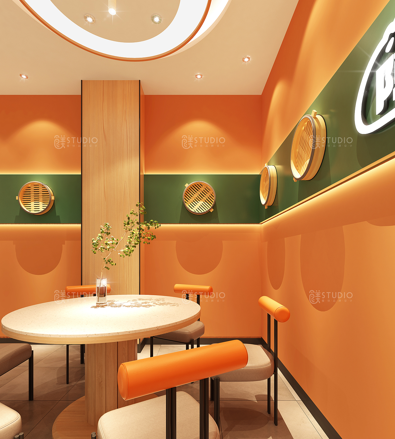 食美设计 |【陈大头包子】全案大明档中式快餐