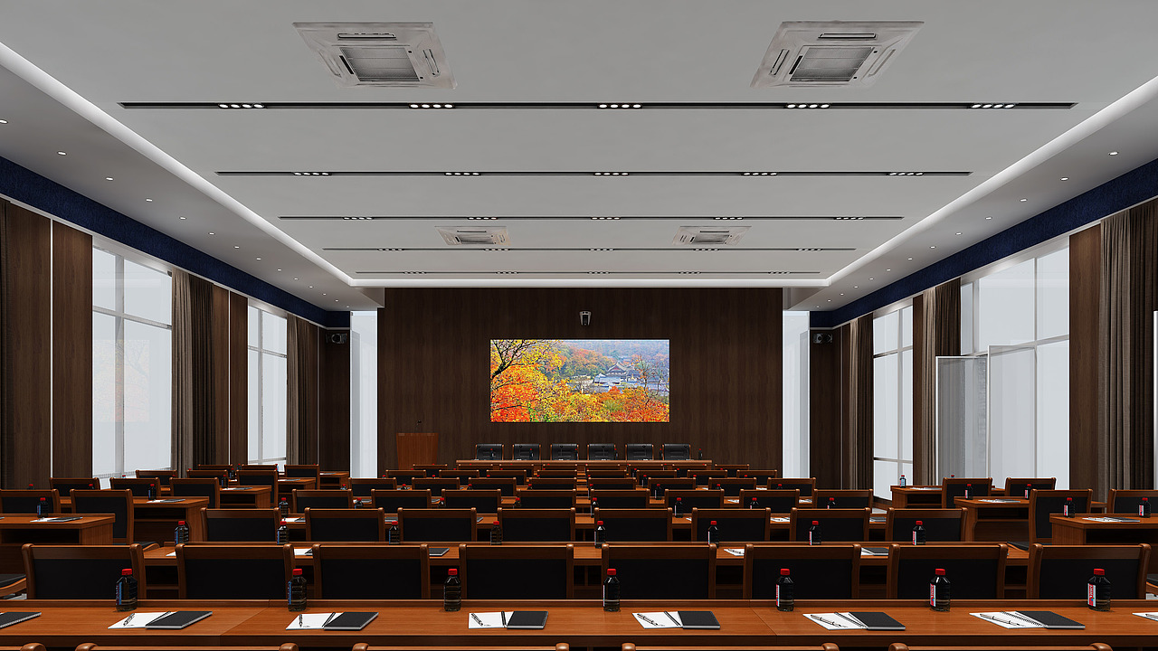 一个乡土气息浓郁的报告厅