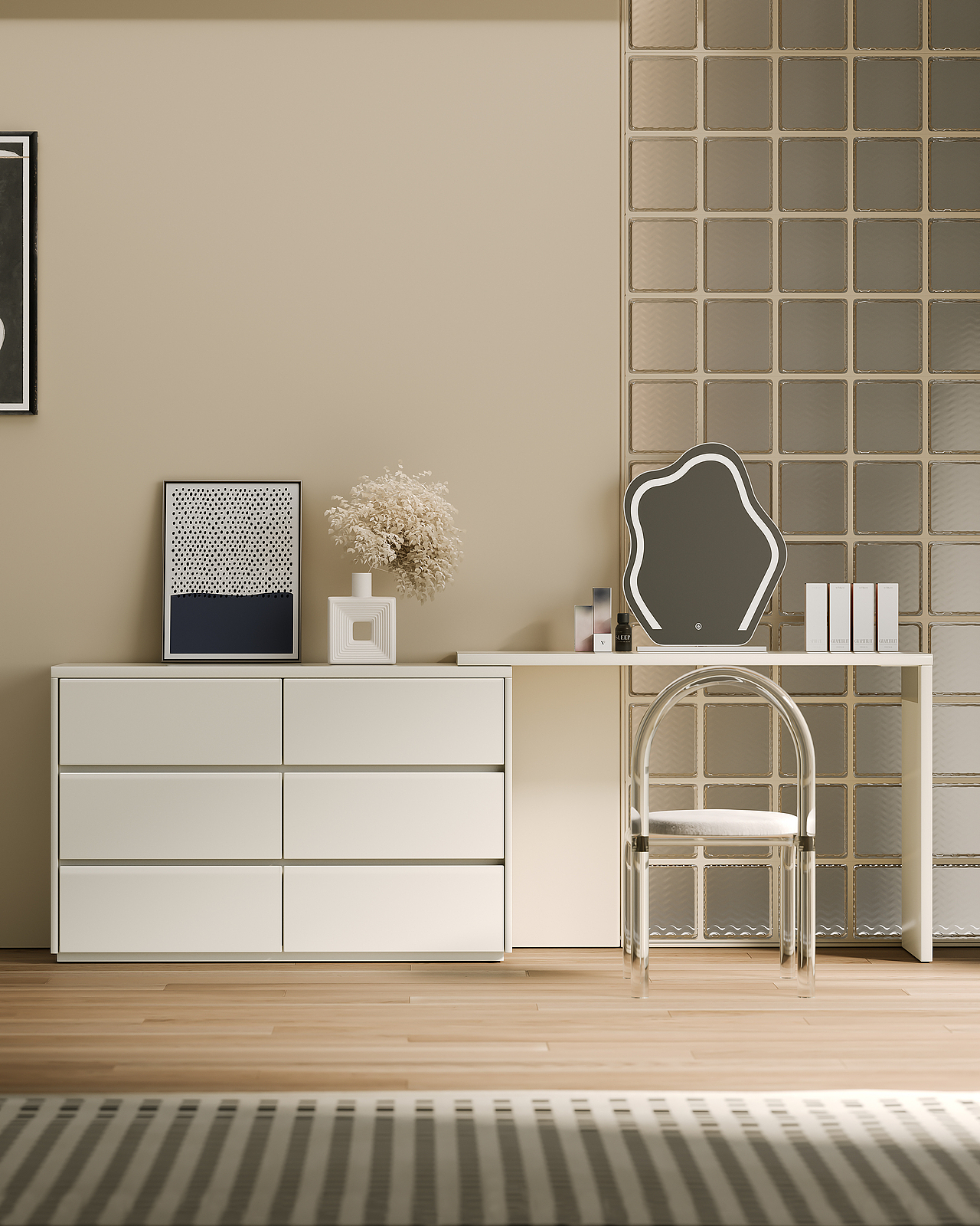 奶油风梳妆台（图ZMzQyMDM2Mjk2） - 生活用品 - 站酷设计师CG包子原创素材 - 站酷ZCOOL