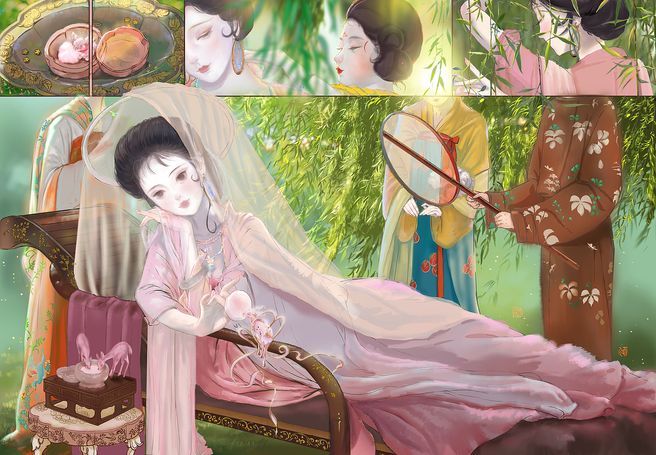 贵妃的红汗（图ZMzYyODU5MTY0） - 绘本 - 站酷设计师李若绮酿造原创素材 - 站酷ZCOOL