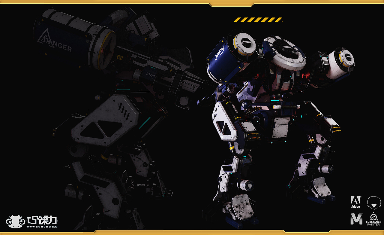 【学生作品】黄馨瑶 --《Battle bot》（图ZMzM0NDQ0MDgw） - 机械/交通 - 站酷设计师巧课力CGmomo原创素材 - 站酷ZCOOL