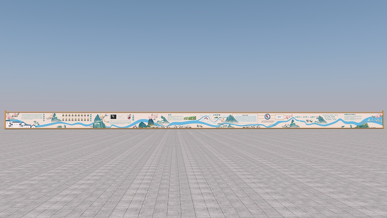 手绘校园文化展示长廊（图ZMzEwNzU5MjY0） - 图案 - 站酷设计师Zihele_原创素材 - 站酷ZCOOL