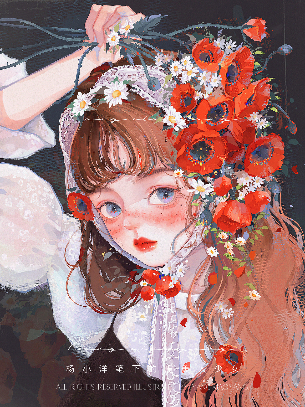 油画风氛围感少女插画合集（图ZMzQ0MDMyMTI0） - 艺术插画 - 站酷设计师杨小洋插画原创素材 - 站酷ZCOOL