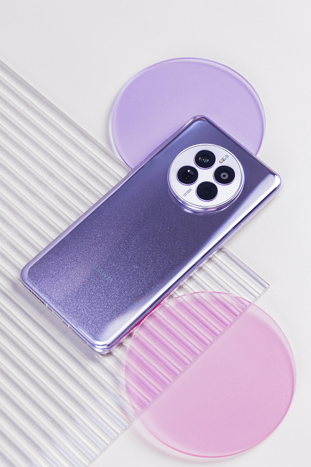 华为Mate50E流光紫图赏