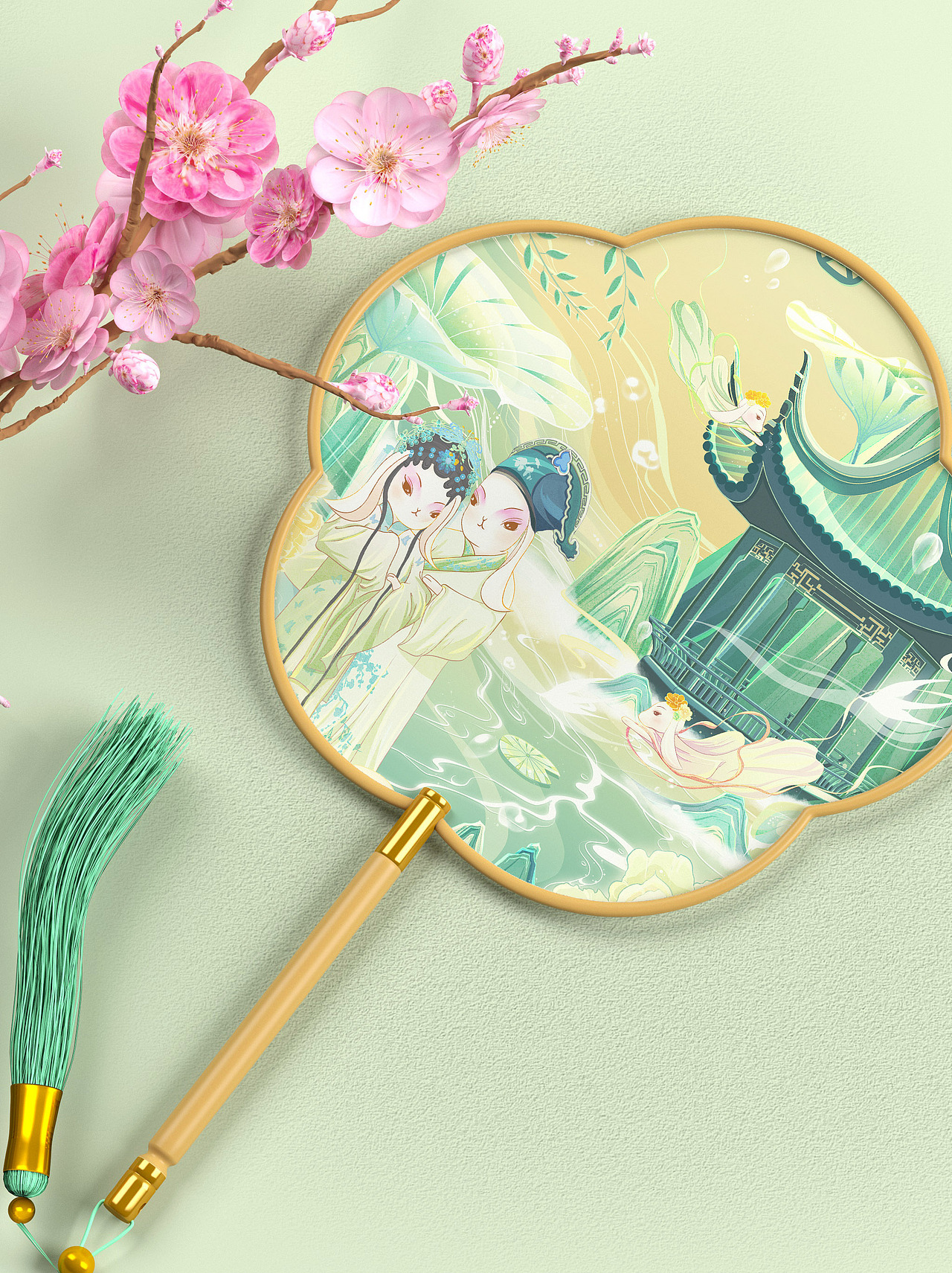 非遗文化兔——昆曲（图ZMzAzMDY4MzA4） - 商业插画 - 站酷设计师茶生菜Scai原创素材 - 站酷ZCOOL